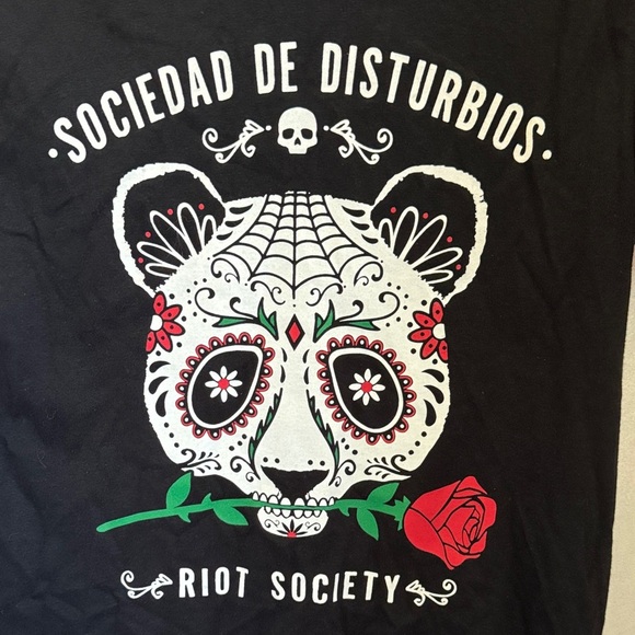 Riot Society Black Sugar Skull Tee - Picture 3 of 4